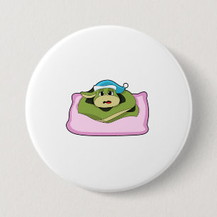 Snake at Sleeping with Nightcap 7.5 Cm Round Badge