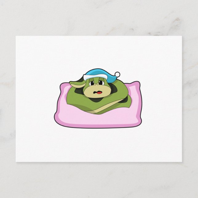 Snake at Sleeping with Nightcap Postcard (Front)