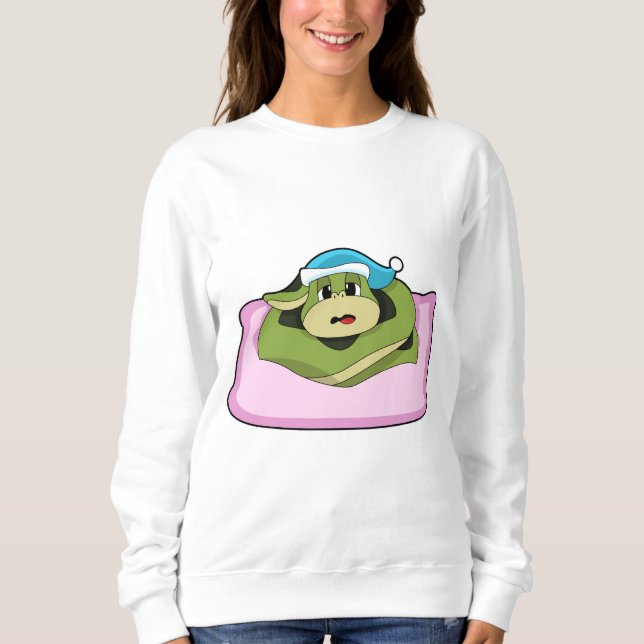 Snake at Sleeping with Nightcap Sweatshirt (Front)