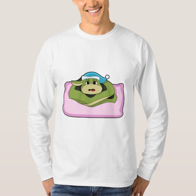 Snake at Sleeping with Nightcap T-Shirt (Front)