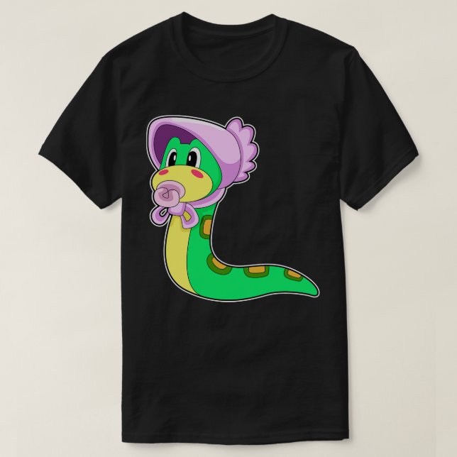 Snake Baby Pacifier T-Shirt (Design Front)