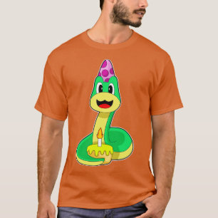 Snake Birthday Candle Cake T-Shirt