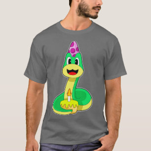 Snake Birthday Candle Cake T-Shirt