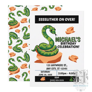 Snake Birthday Party Invitation