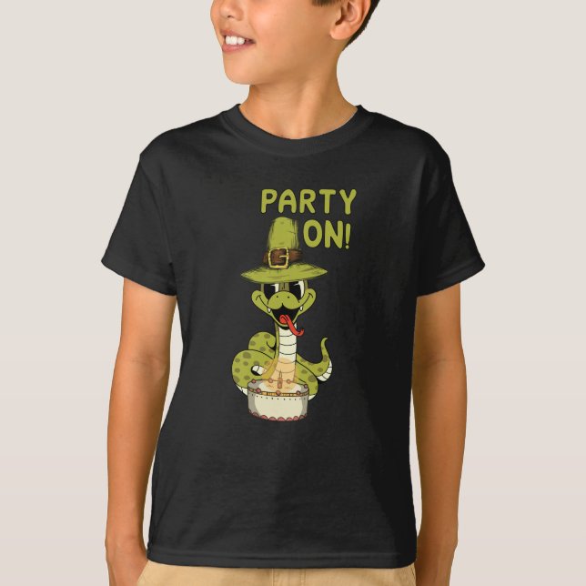 Snake Birthday Party T-Shirt (Front)