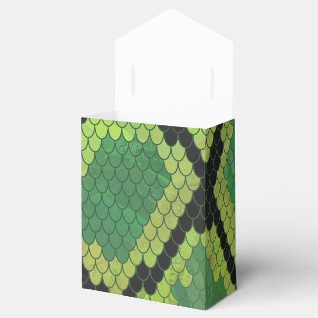 Snake Black and Green Print Favour Box (Opened)