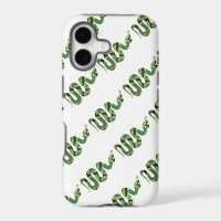Snake Black and Green Print Silhouette