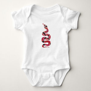 Snake Black and Red Silhouette Baby Bodysuit