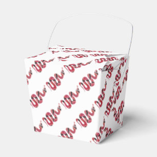 Snake Black and Red Silhouette Favour Box