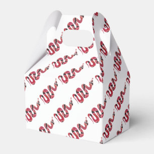 Snake Black and Red Silhouette Favour Box