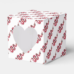 Snake Black and Red Silhouette Favour Box