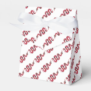 Snake Black and Red Silhouette Favour Box