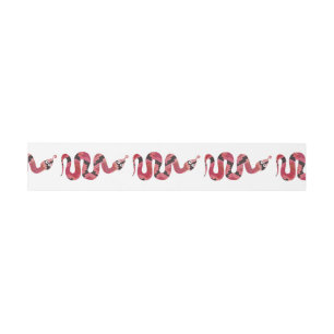 Snake Black and Red Silhouette Invitation Belly Band