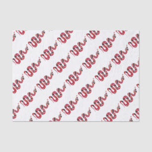 Snake Black and Red Silhouette Tissue Paper