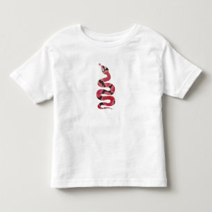 Snake Black and Red Silhouette Toddler T-Shirt