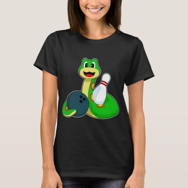 Snake Bowling Bowling ball T-Shirt (Front)