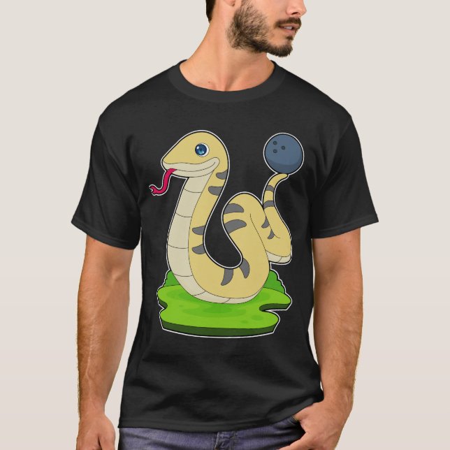 Snake Bowling Bowling ball T-Shirt (Front)