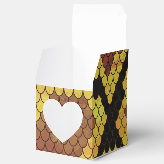 Snake Brown and Gold Print Favour Box (Opened)