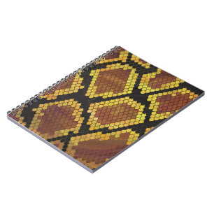 Snake Brown and Gold Print Notebook