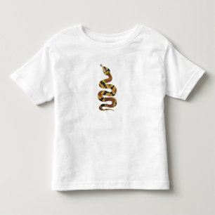 Snake Brown and Gold Print Silhouette Toddler T-Shirt