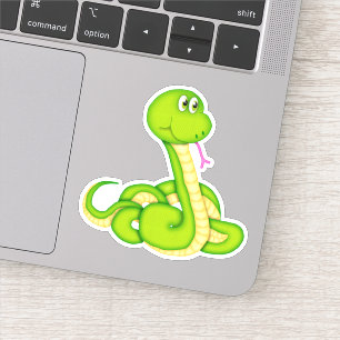 Snake Cartoon Die Cut Sticker Decal