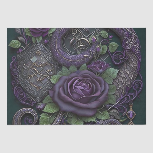 Snake Celtic Knot Purple Wrapping Paper (Front)