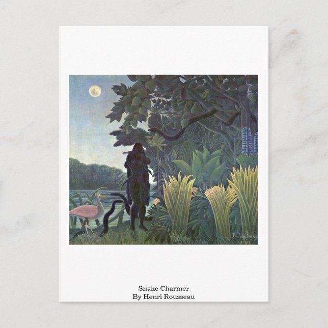 Snake Charmer By Henri Rousseau Postcard (Front)