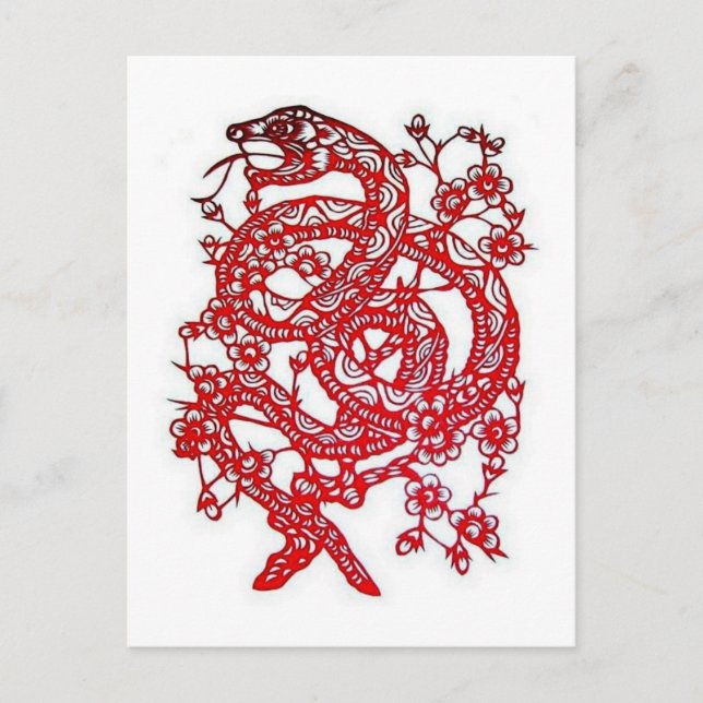 Snake-Chinese Zodiac Postcard (Front)
