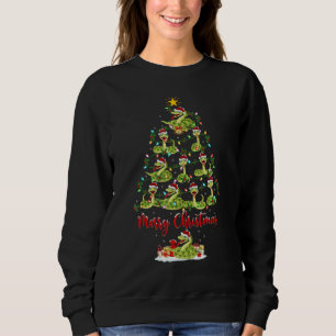 Snake Christmas Tree Lights  Snake Xmas Sweatshirt