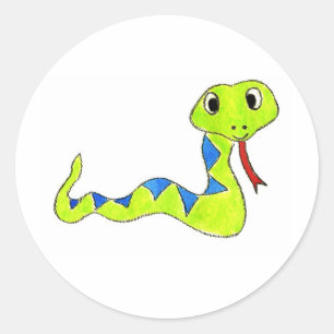Snake Classic Round Sticker