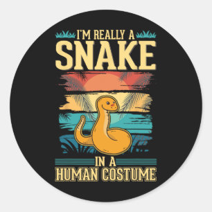 Snake Costume Halloween Classic Round Sticker