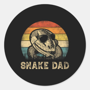 Snake Dad Snake Lovers Daddy Father's Day  Classic Round Sticker