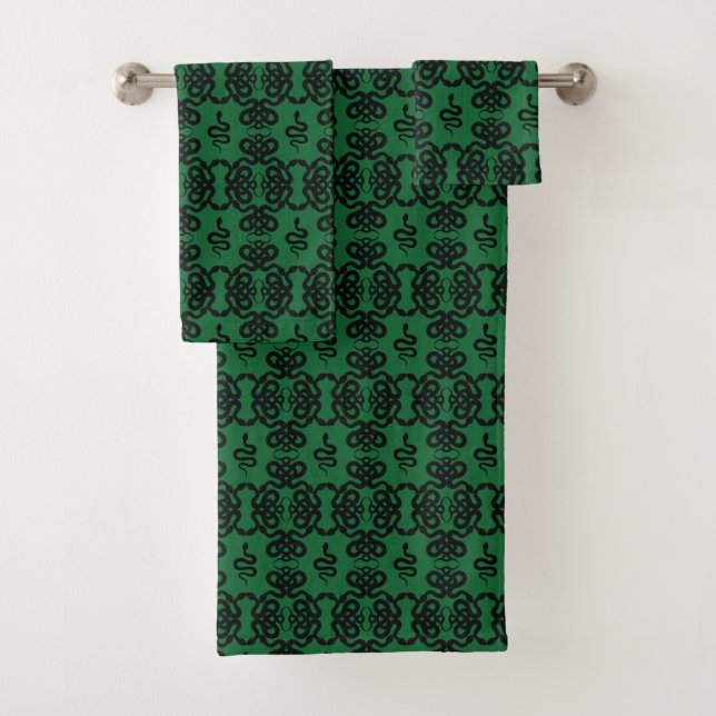 Snake Damask Towel Set (Insitu)