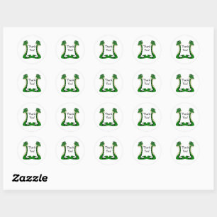 Snake Design Thank You Classic Round Sticker