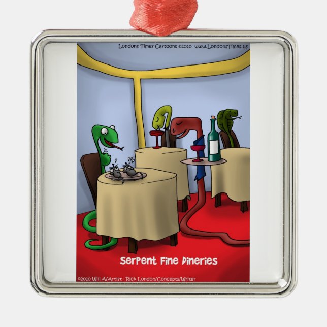 Snake Dineries Funny Christmas Ornaments (Front)