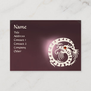 SNAKE DRAGON AMETHYST purple white red pink Business Card