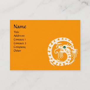 SNAKE DRAGON AQUAMARINE white black blue yellow Business Card
