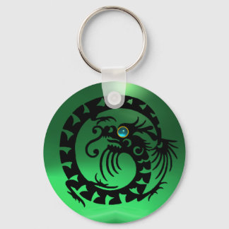 SNAKE DRAGON,black,blue jade green, Key Ring