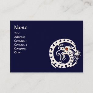 SNAKE DRAGON  RUBY blue white red Business Card