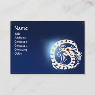 SNAKE DRAGON SAPPHIRE blue white red Business Card