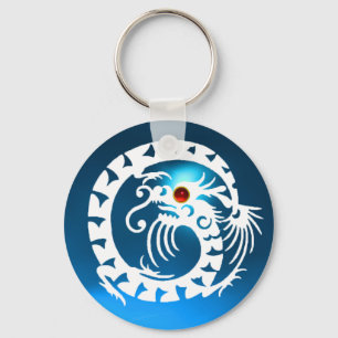 SNAKE DRAGON,white,red  ruby, blue sapphire Key Ring