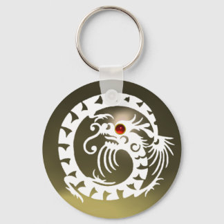 SNAKE DRAGON,white,red ruby,grey agate Key Ring