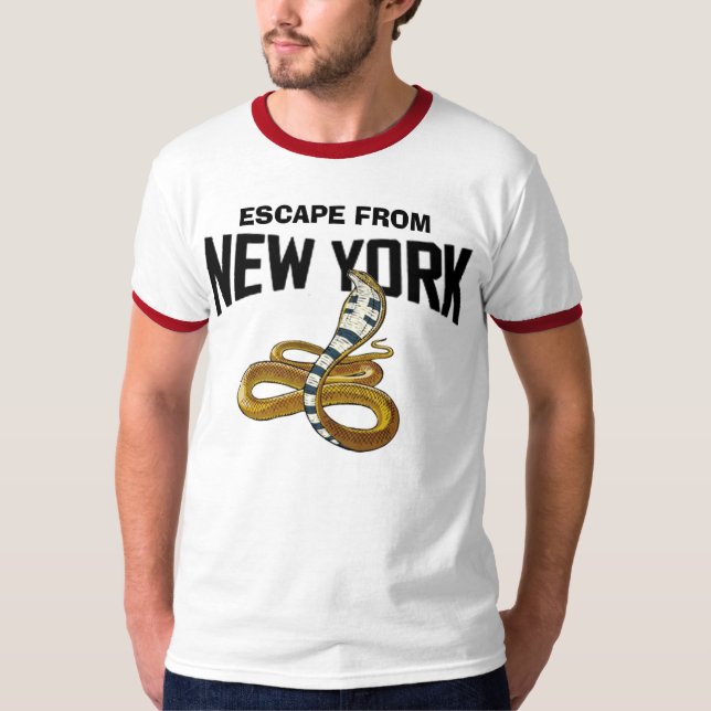 Snake escapes from new york tshirt (Front)