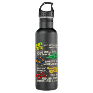 Snake Facts & Funny Boy Girl Toddler Snake Lover  710 Ml Water Bottle