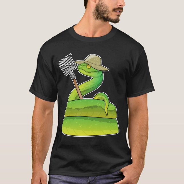 Snake Farmer Rake T-Shirt (Front)