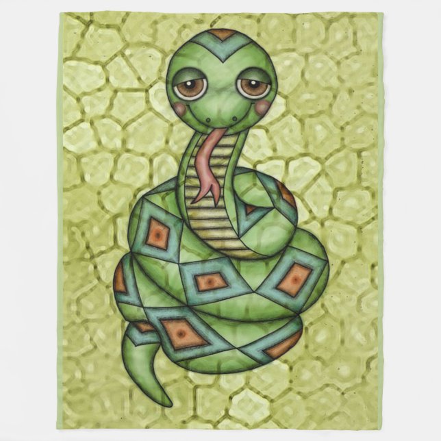 Snake Fleece Blanket (Front)
