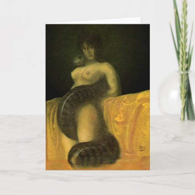 Snake Girl blank greeting card (Front)