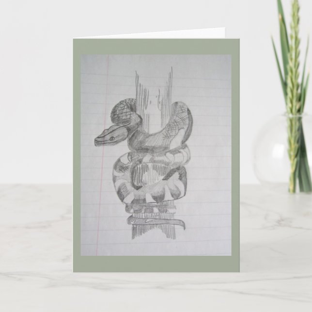 Snake Greeting Card-Blank Inside Card (Front)