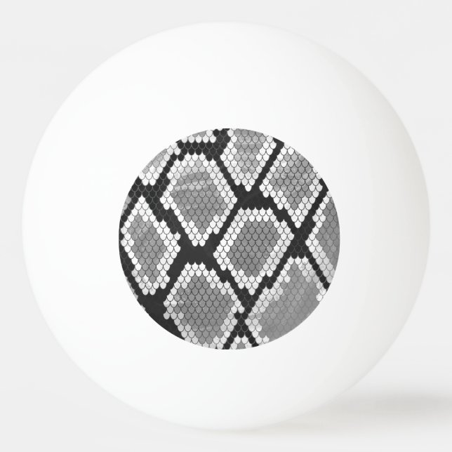 Snake Grey and Light Grey Print Ping Pong Ball (Front)
