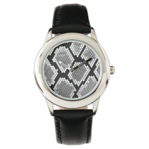 Snake Grey and Light Grey Print Watch